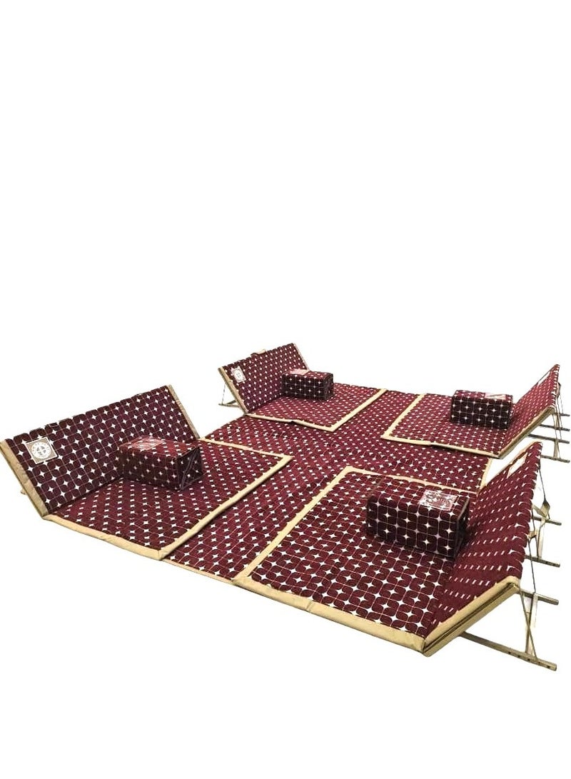 Albawadi Arabic Folding Carpet Camping Desert Carpet with Pillow Metal Bracket Floor Mat Sets - Image 4