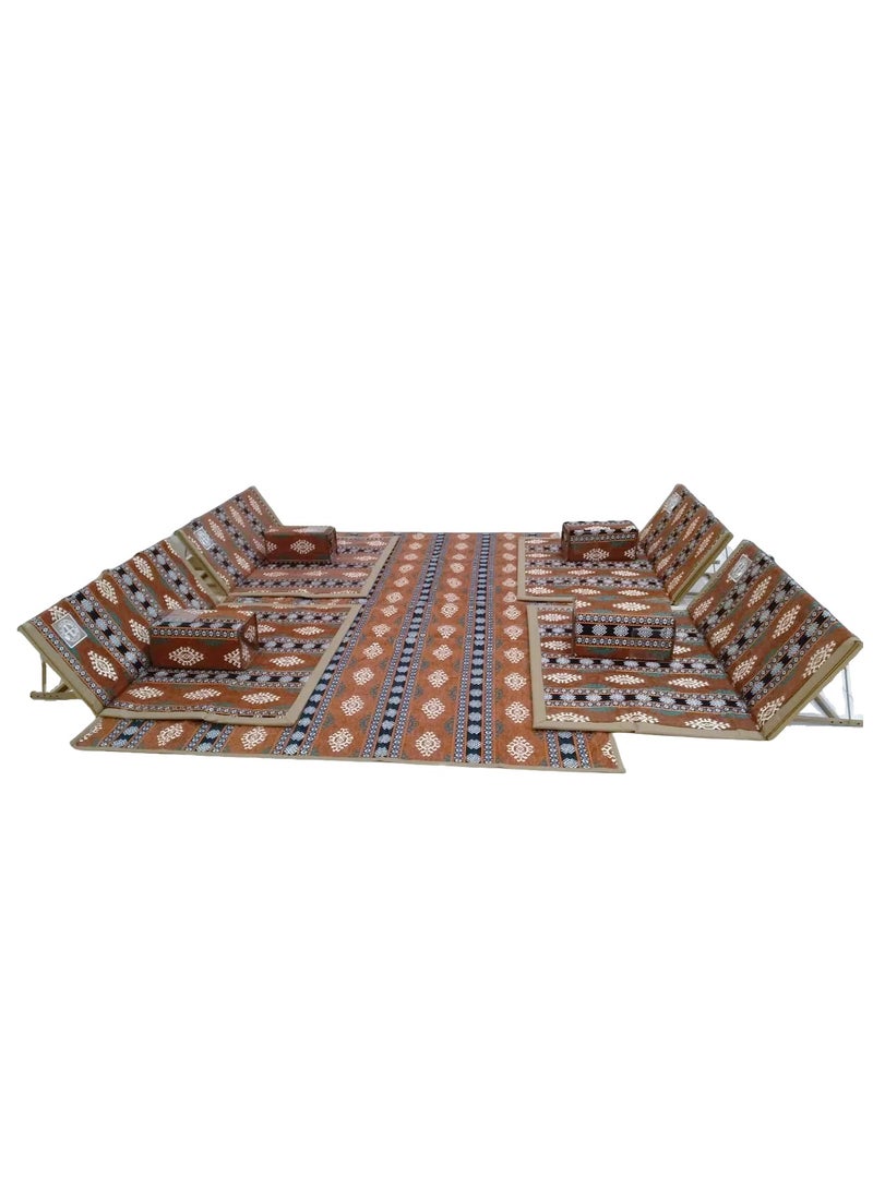 Albawadi Arabic Folding Carpet Camping Desert Carpet with Pillow Metal Bracket Floor Mat Sets - Image 2