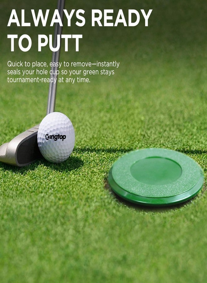 KINGTOP Golf Hole Cup Cover – Fits Standard 4.25" Aluminum & Plastic Golf Cups – Convert Backyard Practice Putting Green to Multi-Use Space, 4-Pack - Image 5