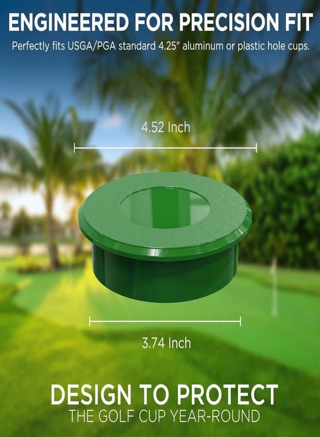 KINGTOP Golf Hole Cup Cover – Fits Standard 4.25" Aluminum & Plastic Golf Cups – Convert Backyard Practice Putting Green to Multi-Use Space, 4-Pack - Image 2