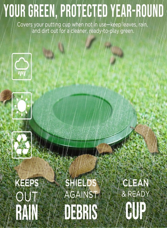 KINGTOP Golf Hole Cup Cover – Fits Standard 4.25" Aluminum & Plastic Golf Cups – Convert Backyard Practice Putting Green to Multi-Use Space, 4-Pack - Image 4