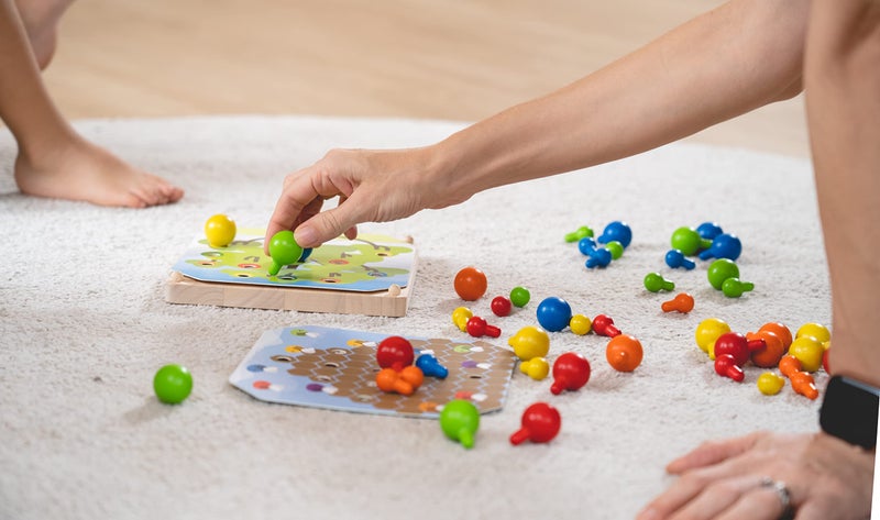 PlanToysÂ® Creative Peg Board Wooden Toy for Kids Ages 3+ | Montessori Educational Game for Imagination, Fine Motor Skills & Coordination | Eco-Friendly Learning Set - Image 3