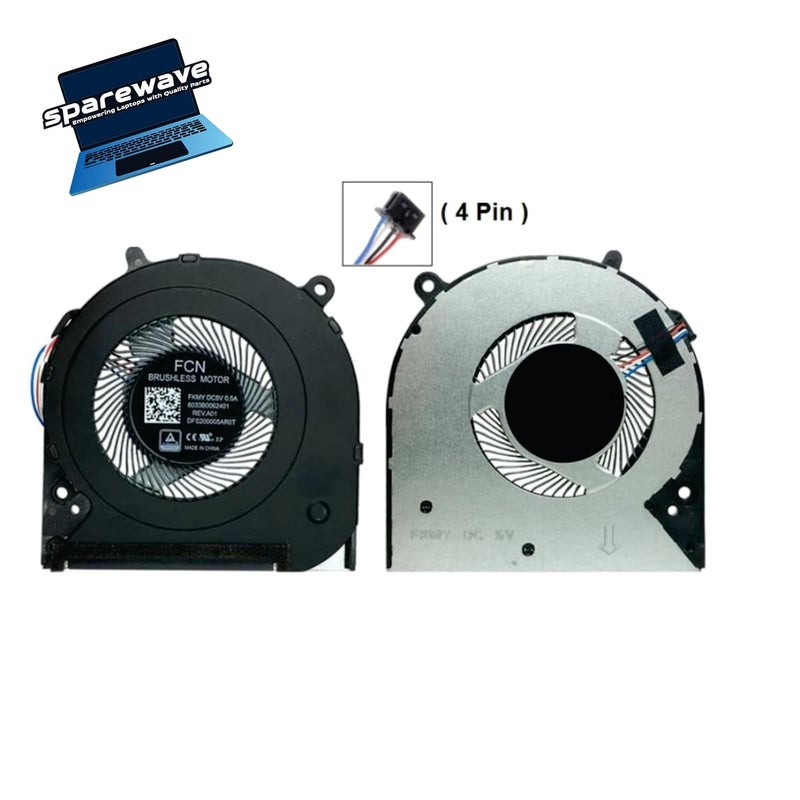 SPAREWAVE Replacement Internal CPU Cooling Fan for HP Laptop 240 G7 245 G7 246 G7 14-CF 14CK 14-CM 14-DK 14DK 14-MA 14MA. Comes With Complimentary MH501 Thermal Greasen (Cooling paste) - Image 3