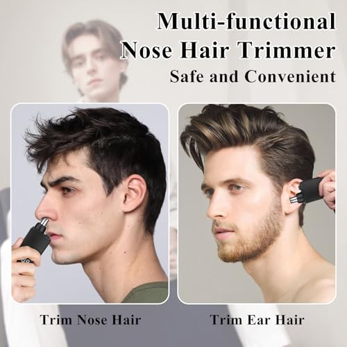 Yunmiss Portable Nose and Ear Trimmer Clipper for Men Women,2026 Professional LED Dsiplay Nose Hair Trimmer with Powerful Motor and Dual-Edge Blades for Smoother Cutting Mini Travel Size (Black) - Image 2