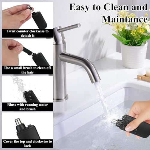 Yunmiss Portable Nose and Ear Trimmer Clipper for Men Women,2026 Professional LED Dsiplay Nose Hair Trimmer with Powerful Motor and Dual-Edge Blades for Smoother Cutting Mini Travel Size (Black) - Image 3