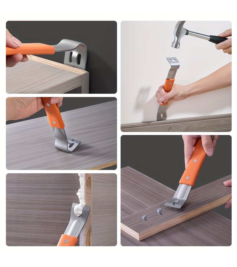 Stainless Steel Crowbar 1pcs Nail Puller Woodworking Scraper Tool Mounting - Image 2