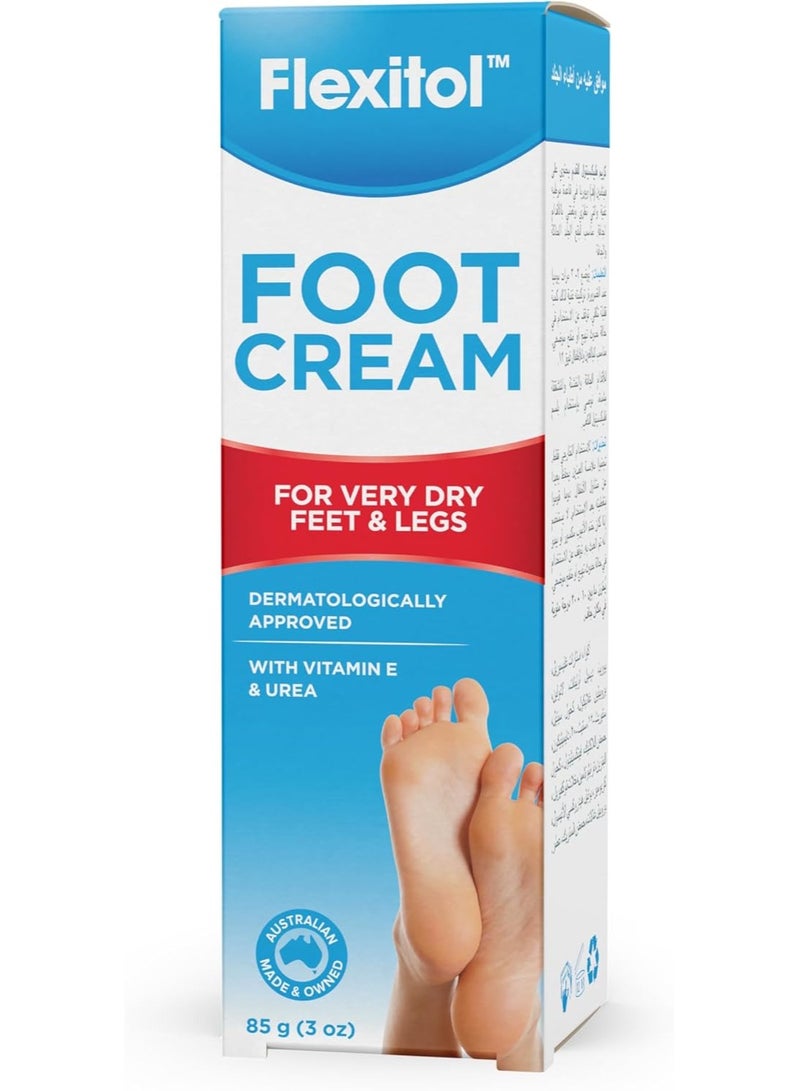 Flexitol Foot Cream for Very Dry Feet and Legs with Vitamin E and Urea 85g - Image 1
