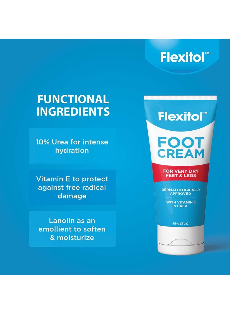 Flexitol Foot Cream for Very Dry Feet and Legs with Vitamin E and Urea 85g - Image 3