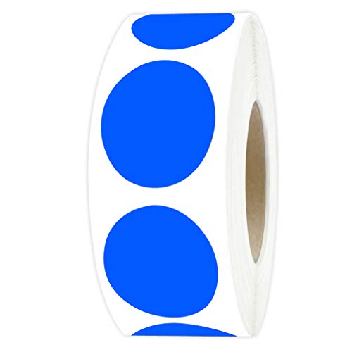 PARLAIM 1" Blue Round Color Coding Circle Labels, 1000 per Roll in Dispenser Box, 1 inch Office Dot Sticker - Image 2