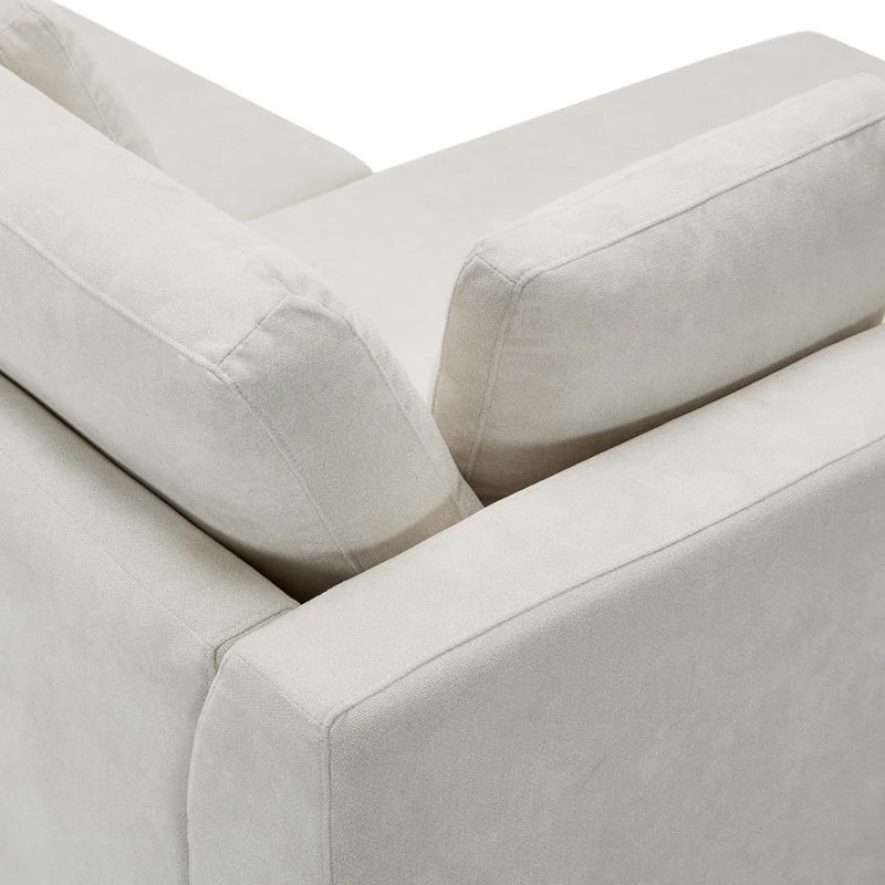 Modern 2-Piece Upholstered Sectional Sofa with Convertible Chaise Lounge - White, Right Hand Facing - Image 5