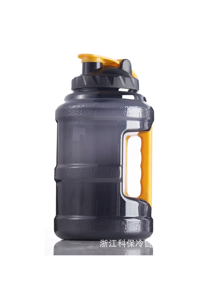 Generic - 2.5L Gym Large Capacity Sports Kettle Creative Plastic Water Bottle Handle Portable Bucket Gift Wholesale Factory 2.5L All Black - Image 1