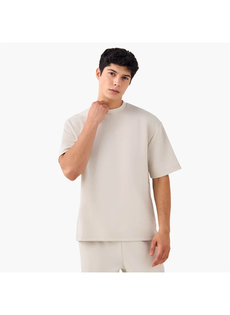 Kappa Kappa Printed Crew Neck T-shirt with Side Piping