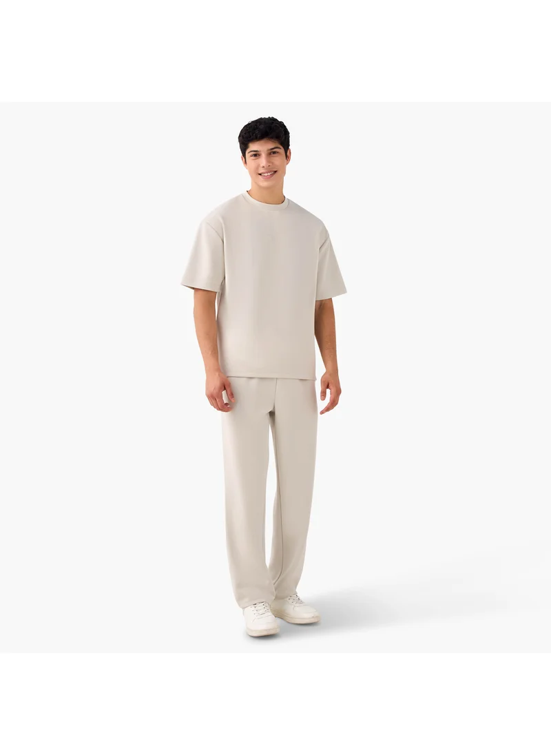 Kappa Kappa Printed Crew Neck T-shirt with Side Piping