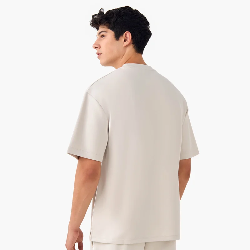 Kappa Kappa Printed Crew Neck T-shirt with Side Piping