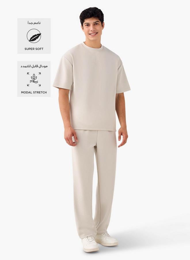 Kappa Printed Crew Neck T-shirt with Side Piping - Image 2