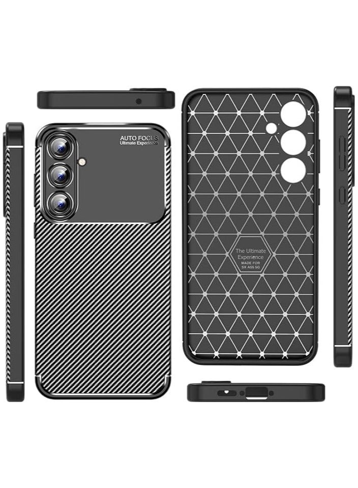 samsung a55 cover Carbon Fiber Shockproof Full Protection case for samsung a55 - Image 5