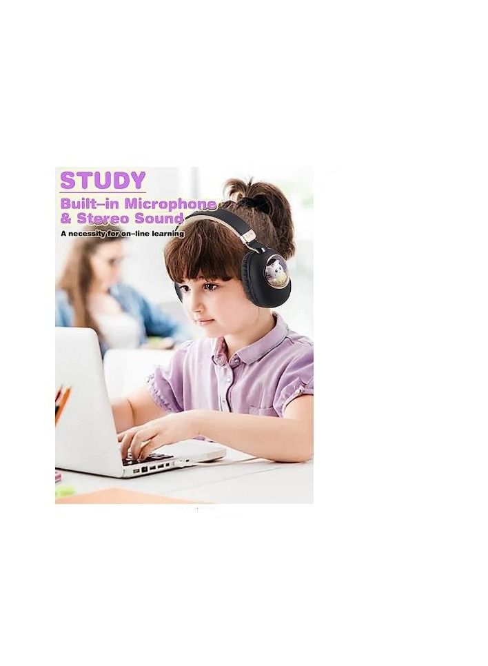 Y&D Kids Wireless Headphones, Bluetooth Over Ear Headphones with Cute Cat Colorful LED Lights,Wireless&Wired,Foldable Build-in Mic Bluetooth Headphones For Kids Girls Teens Adults School - Image 4
