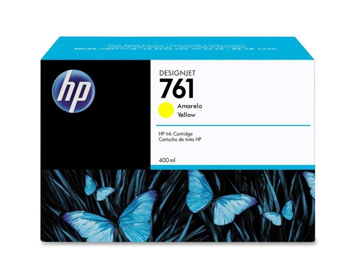 HP 761 400-ml Yellow DesignJet Ink Cartridge Yellow