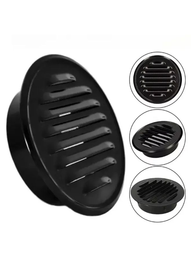 Stainless Steel Vent Grille 5.71 Inch Round Duct Cap Wall Mount - Image 1