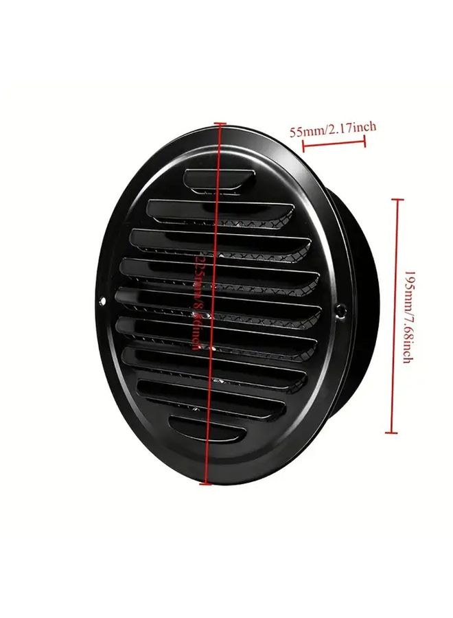 Stainless Steel Vent Grille 5.71 Inch Round Duct Cap Wall Mount - Image 5