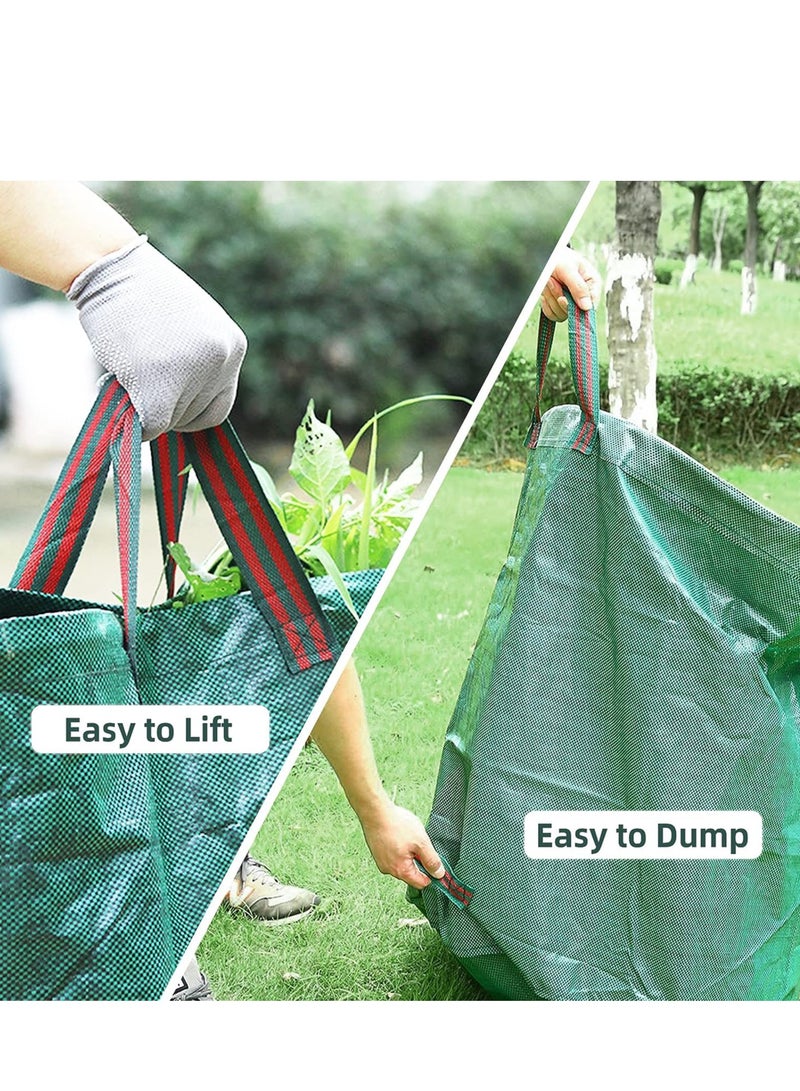 MIXDE 3-Pack 72 Gallon Garden Leaf Bags,Reusable Yard Waste Bag Heavy Duty Waste Bags Perfect for Garden, Leaf,Double Bottom Extra Large Leaf Lawn BagsWith 4 Handles Garden waste Bags  - Image 5