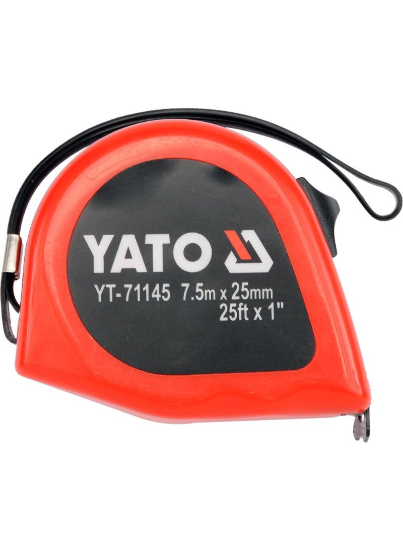 YATO Measuring Tape 7.5Mx25mm Double Blister Card YT-71145