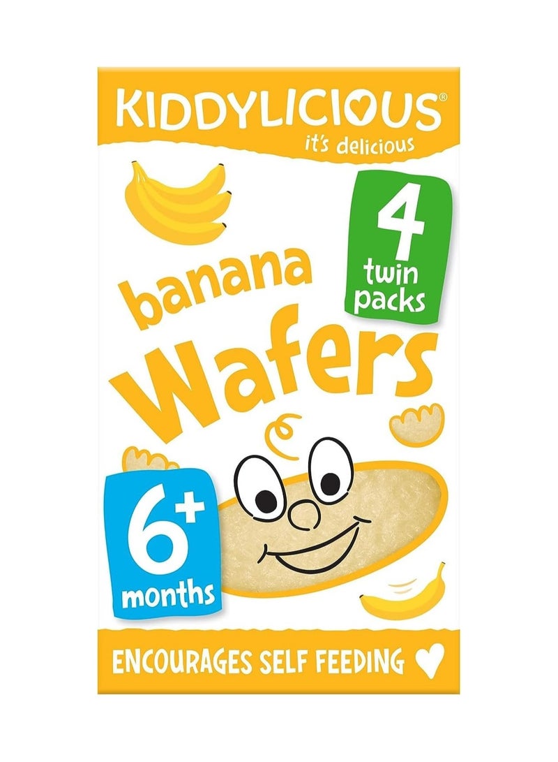 Kiddylicious Kiddilicious Banana Chips Gluten and Dairy Free Baby Snack Suitable for ages 6 months and up 4x4g - Image 1