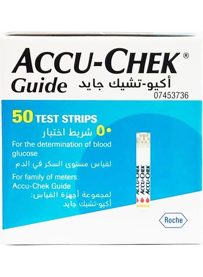 ACCU-CHEK Guide Blood Sugar Test Strips 50's - Image 1