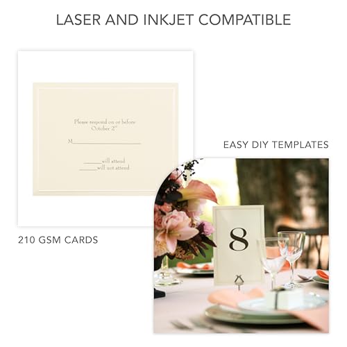 Gartner Studios Pearl Foil Border Print at Home All-Purpose Cards, Ivory/Cream, 4.25 x 5.5 inches - Image 3