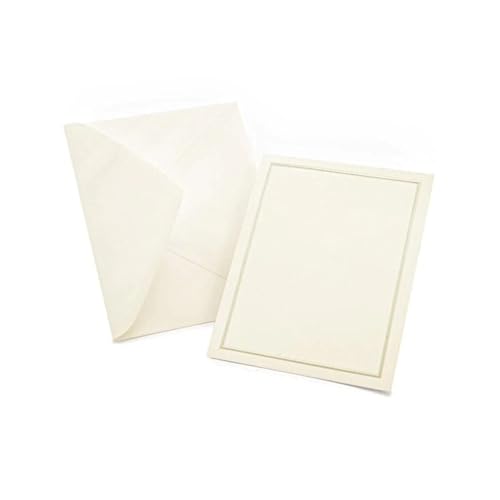 Gartner Studios Pearl Foil Border Print at Home All-Purpose Cards, Ivory/Cream, 4.25 x 5.5 inches - Image 5
