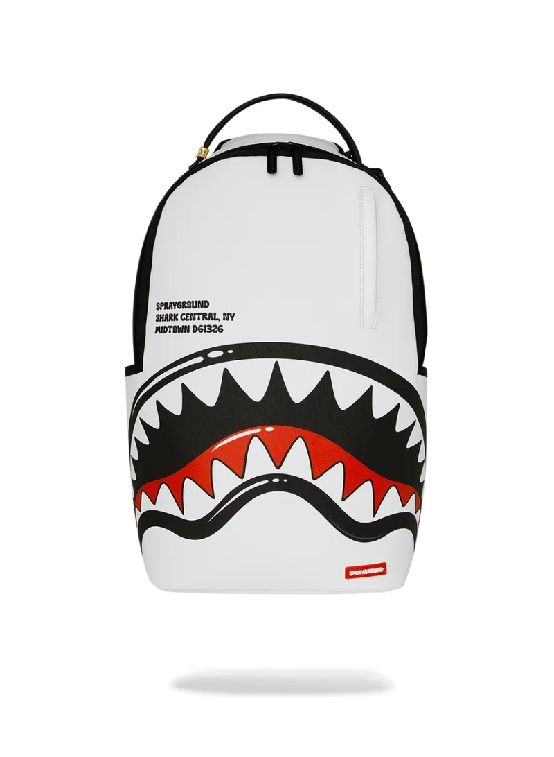 Sprayground SHARK CENTRAL BUBBLY WHITE DLXSV BACKPACK