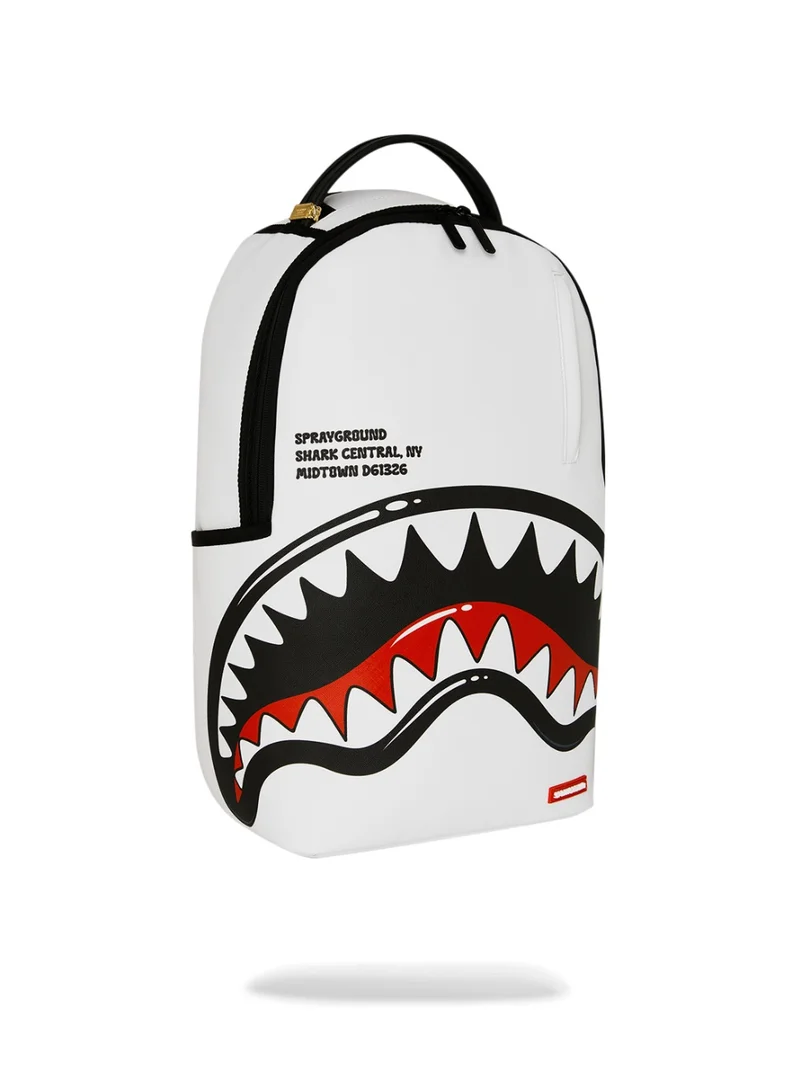 Sprayground SHARK CENTRAL BUBBLY WHITE DLXSV BACKPACK