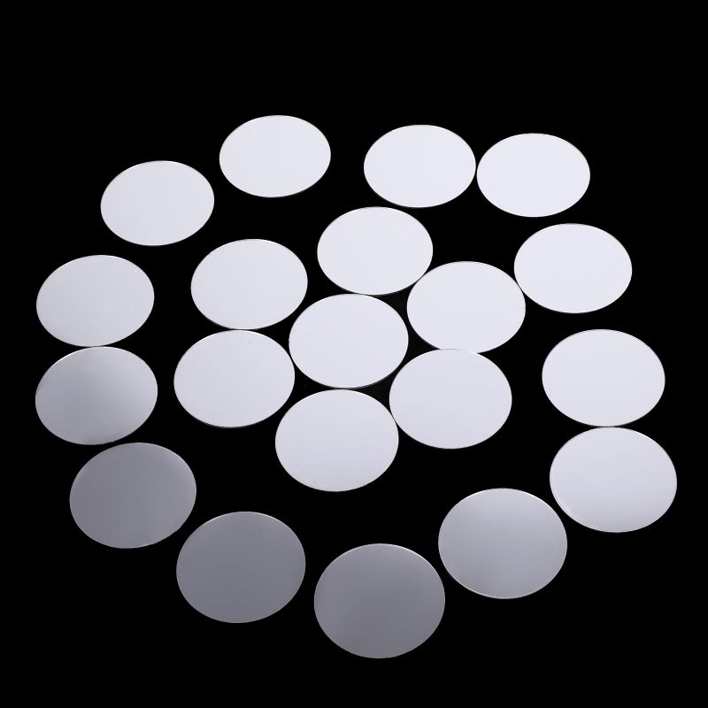 Trinkrittey 20Pcs Mini Acrylic Round Mirror Tiles, Self Adhesive, Silver, Classic Style, Mosaic Tiles for DIY Crafts, Wall Decor, Jewelry Making, 2 Inch - Image 5