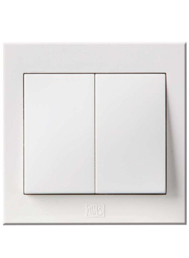 مفتاح جداري مزدوج خط واحد