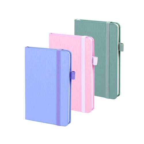 ONAVIA A6 Pocket Notebook 3 Pack, 3.5" x 5.7" Small Hardcover Lined Journals for Work Notes, Study, Meetings, To-Do Lists and Daily Writing, Mini College Ruled Notebook 160 Pages - Image 1