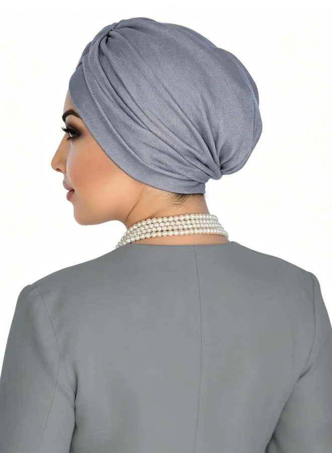 Take Two Grey Plain Turban Hijab