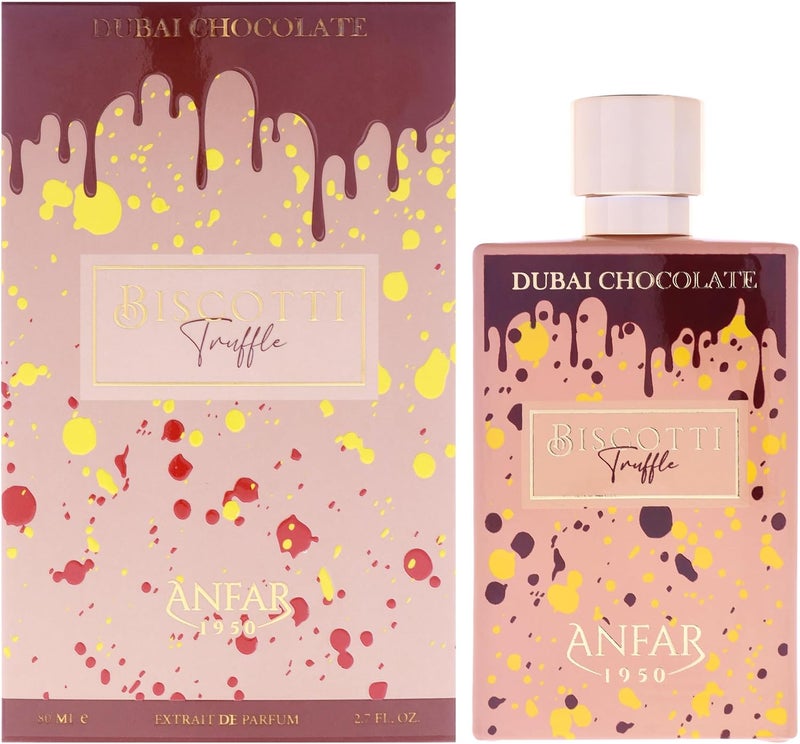 Anfar 1950 Dubai Chocolate Biscotti Truffle Eau de Parfum - Unisex Fragrance with Rich Cocoa, Biscotti & Vanilla Notes - 100ml - Image 1