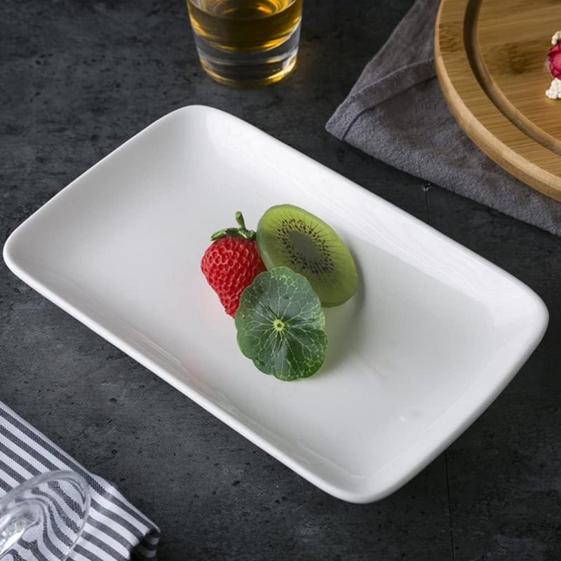 Hemoton 6 Pcs Melamine Dinner Plate Rectangular Breakfast Serving Plate Salad Dessert Plate Pastry Tray Sushi Dishes Appetizer Plates Fruit Plate for Home Restaurant Kitchen - Image 5
