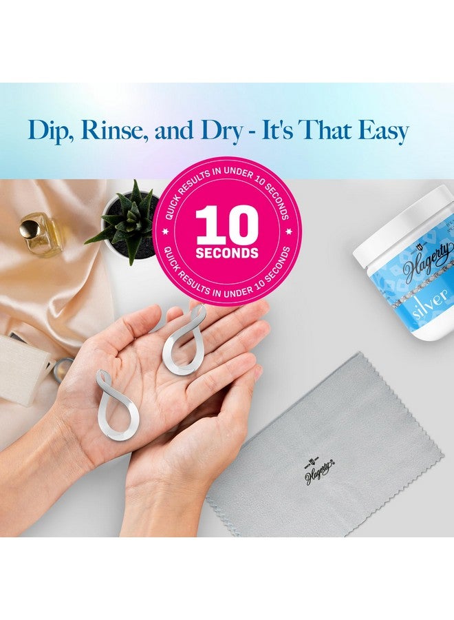 هاجرتي منظف الفضة ومزيل الشوائب من هاجرتي للمجوهرات الفضية، مع سلة غمس متضمنة - رائع للفضة الإسترلينية والأطباق الفضية، معتمد كوشير، صنع في الولايات المتحدة الأمريكية، 7 أونصة - Image 2