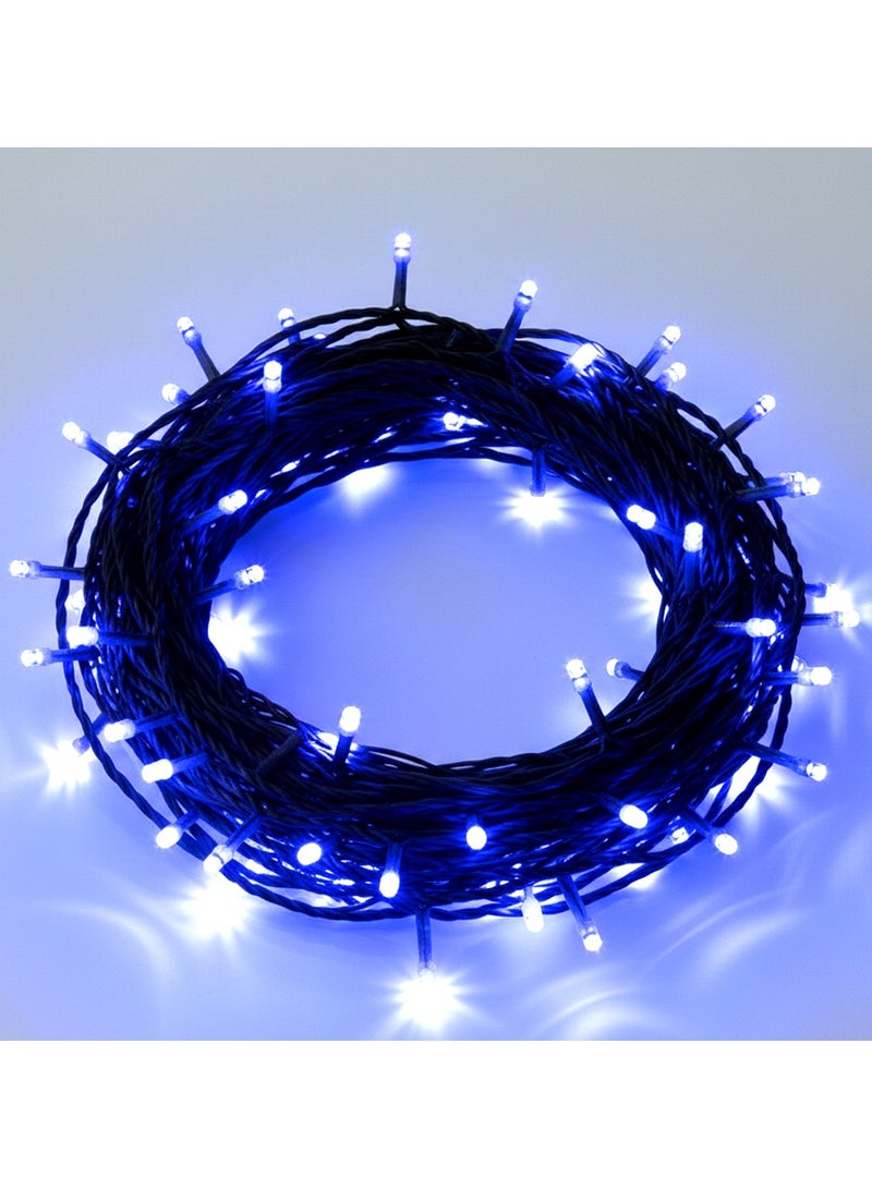 ZAYO LED String Lights Decorative Fairy Lights for Home Decoration, Festival Lighting, Indoor Outdoor LED String Lights, Ambient Decorative Lighting, Blue - 10 Meter - Image 1