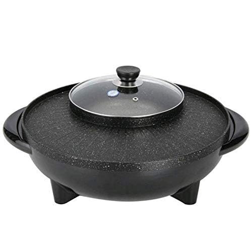 Delavala Korean Style Electric Grill Hot Pot Multifunctional Smokeless Electric Barbecue and Hot Pot and BBQ Grill 2 in 1 Hot Pot and Grill Teppanyaki 18L for Party Camping Singlecontrol - Image 4