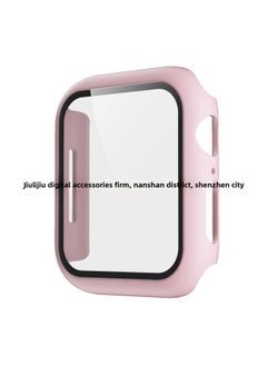Suitable For Apple Watch Case Iwatch5 Protective Case 6 5 4 3 2 1 Generation Film Case Integrated PC Anti-fall Case-Color:Pink-Exterior Dimension:38mm 1/2/3 Generations General