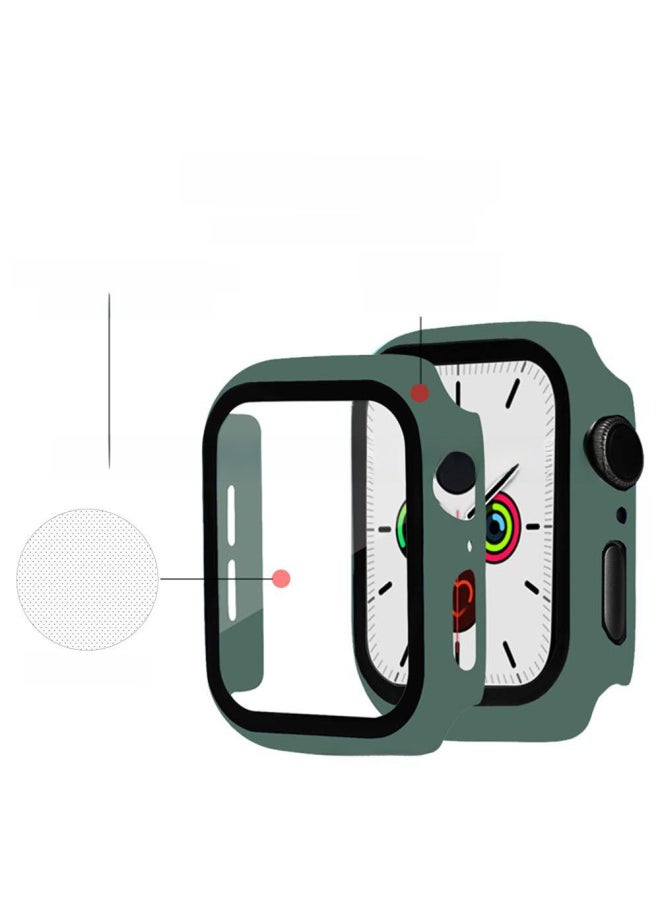 Generic - Suitable For Apple Watch Case Iwatch5 Protective Case 6 5 4 3 2 1 Generation Film Case Integrated PC Anti-fall Case-Color:Pink-Exterior Dimension:38mm 1/2/3 Generations General - Image 1