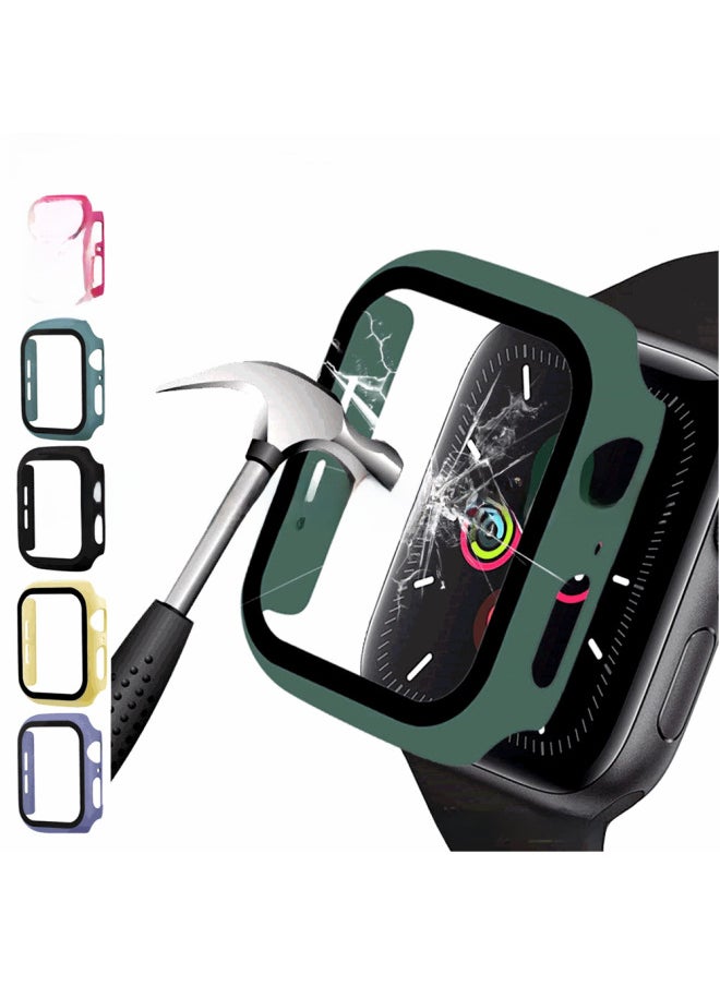 Generic - Suitable For Apple Watch Case Iwatch5 Protective Case 6 5 4 3 2 1 Generation Film Case Integrated PC Anti-fall Case-Color:Pink-Exterior Dimension:38mm 1/2/3 Generations General - Image 1