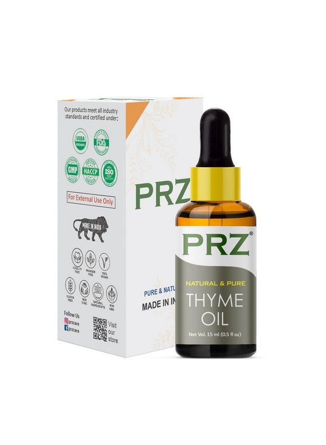 بي ار زد زيت الزعتر العطري من PRZ - زيت نقي طبيعي وذو درجة علاجية للعلاج بالروائح والعناية بالبشرة والعناية بالشعر، 15 مل - Image 2
