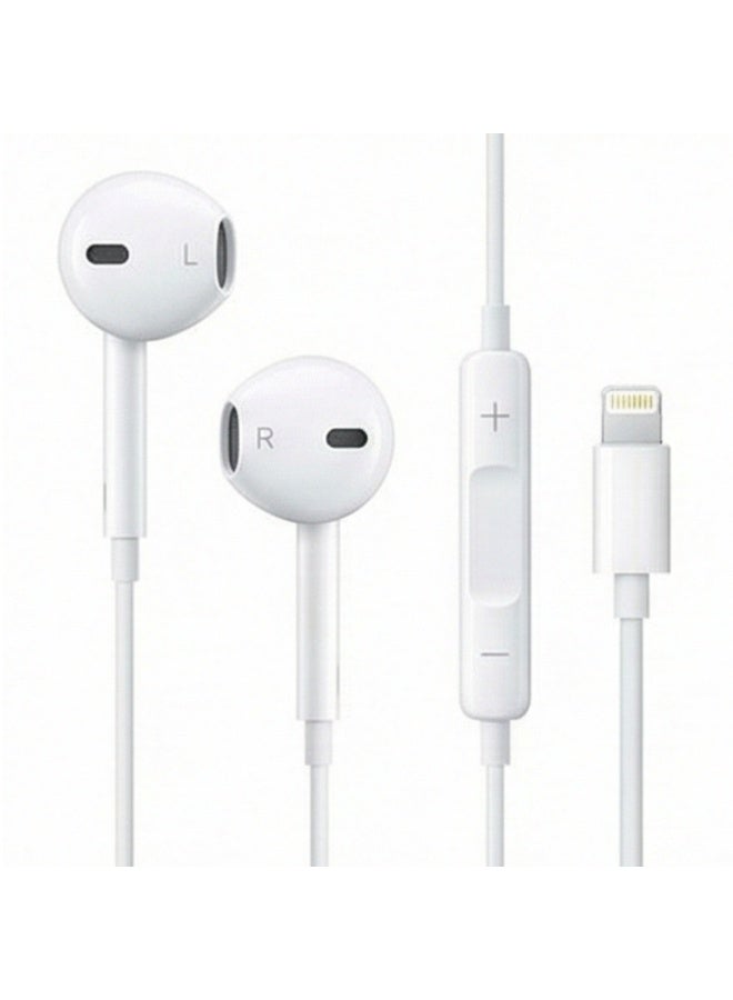 Wired Earphones for iPhone 14 13 12 11 Pro Max SE X XS XR 8 7 Plus - Lightning Headphones with Microphone & Volume Control - Hi-Fi Stereo Noise Isolating Earbuds [MFi Certified Chip] - White - Image 1