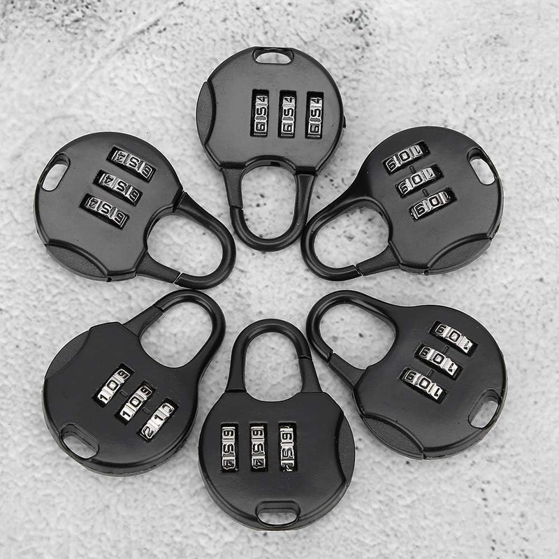 klarako 6Pcs 3 Digit Combination Lock Luggage Lock Portable Security Combination Padlock for Backpack Suitcase - Image 3