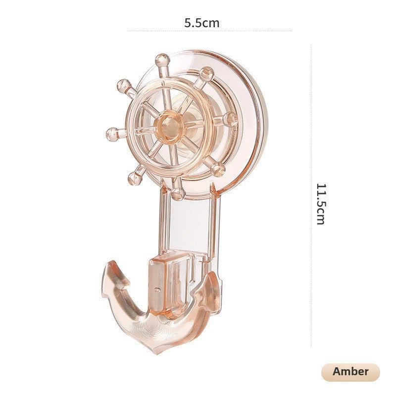 Luxury Anchor Suction Cup Hook, Strong Vacuum Non-Drill Amber - Image 1