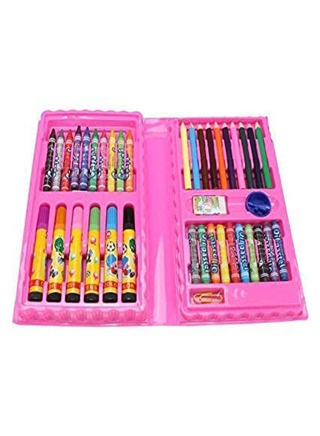 Fezeedi Kids New Drawing Set Art Set for Drawing Painting Portable Art Box Included Color Pencil Crayons Water Color Sketch Pens Set (42 Pcs_Pink) - Image 3