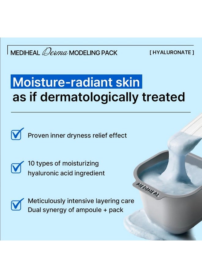 MEDIHEAL - Derma Modeling Pack (Hyaluronate) - Deep Hydrating For Moist Skin - Easy Diy Home Spa Kits, Hydrating Icy Jelly Mask For Skin Refreshment - Image 1